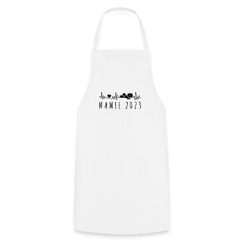 Mamie 2023 ECG Annoncer La Grossesse à Grand-Mère - Tablier de cuisine - blanc - Devant - AI Model Male 185 dark (185cm)