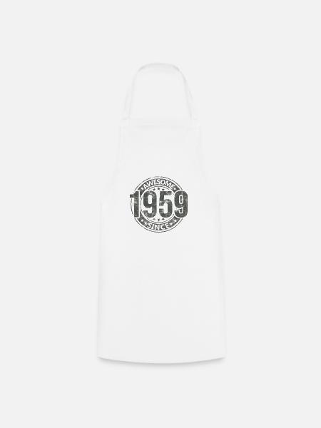Awesome Since Jahrgang 1959 Retro Geburtstag - Kochschürze - Weiß