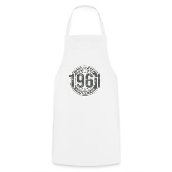 Awesome Since Vintage 1961 Retro Birthday - Cooking Apron - white - Front - AI Model Male 185 dark (185cm)