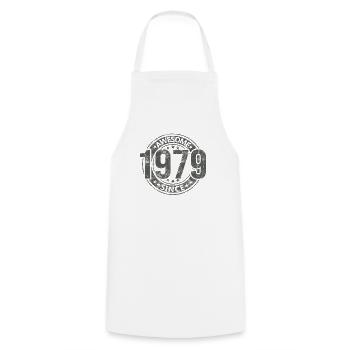Awesome Since Vintage 1979 Retro Birthday - Cooking Apron - white - Front - AI Model Male 185 dark (185cm)
