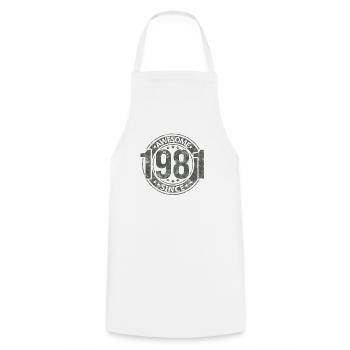 Awesome Since Vintage 1981 Retro Birthday - Cooking Apron - white - Front - AI Model Male 185 dark (185cm)