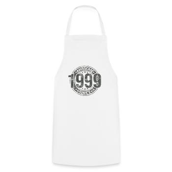 Génial depuis l’anniversaire rétro vintage 1999 - Tablier de cuisine - blanc - Devant - AI Model Male 185 dark (185cm)