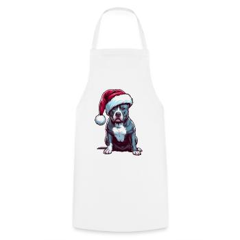 Pitbull Le Père Noël - Tablier de cuisine - blanc - Devant - AI Model Male 185 dark (185cm)