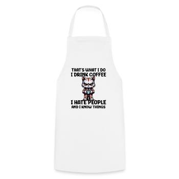 That's What I Do I Drink Coffee I Hate People - Kochschürze - Weiß - Vorne - AI Model Male 185 dark (185cm)