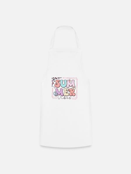 Summer Vibes - Retro Design - Kochschürze - Weiß