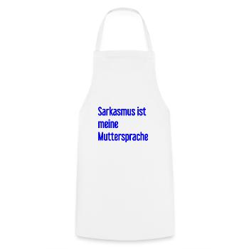 Sarcasm Pro - Cooking Apron - white - Front - AI Model Male 185 dark (185cm)