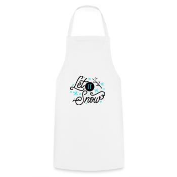 Qu’il neige - Tablier de cuisine - blanc - Devant - AI Model Male 185 dark (185cm)