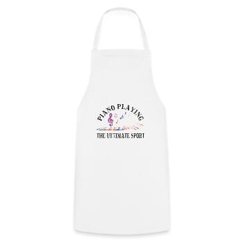 Piano Musician Ultimate Sport Piano - Cooking Apron - white - Front - AI Model Male 185 dark (185cm)