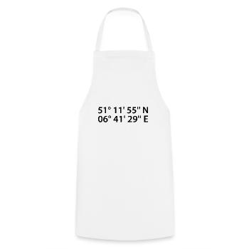 Neuss coordinates - Cooking Apron - white - Front - AI Model Male 185 dark (185cm)