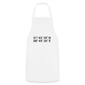 Coordonnées de Paderborn - Tablier de cuisine - blanc - Devant - AI Model Male 185 dark (185cm)