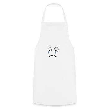Sad Face Comic Tears - Cooking Apron - white - Front - AI Model Male 185 dark (185cm)