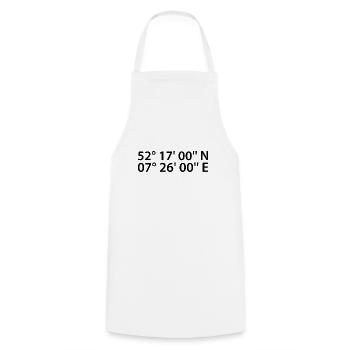 Coordonnées Rheine - Tablier de cuisine - blanc - Devant - AI Model Male 185 dark (185cm)