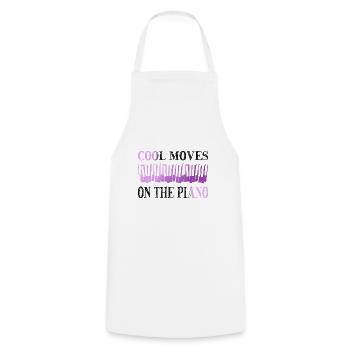 Piano Musician Cool Moves On Piano Piano - Cooking Apron - white - Front - AI Model Male 185 dark (185cm)