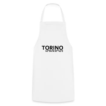 Torino coordinates - Cooking Apron - white - Front - AI Model Male 185 dark (185cm)