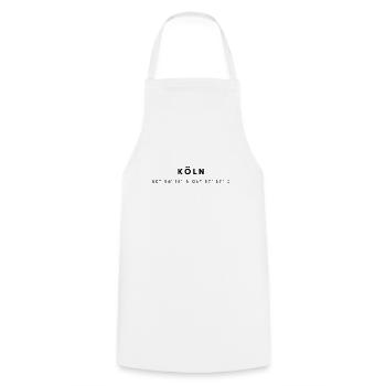 Cologne coordinates - Cooking Apron - white - Front - AI Model Male 185 dark (185cm)