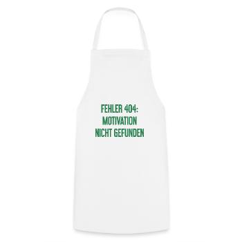 Error 404: Motivation not found - Cooking Apron - white - Front - AI Model Male 185 dark (185cm)