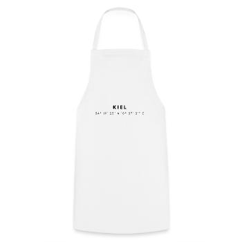 Coordonnées de Kiel - Tablier de cuisine - blanc - Devant - AI Model Male 185 dark (185cm)