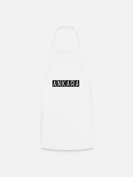 Ankara Flughafentafel - Kochschürze - Weiß