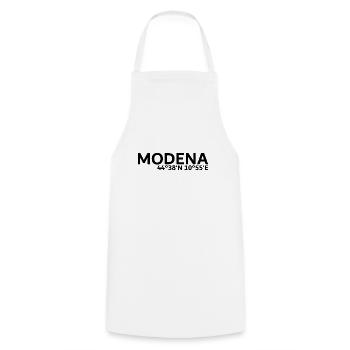 Modena Koordinaten - Kochschürze - Weiß - Vorne - AI Model Male 185 dark (185cm)
