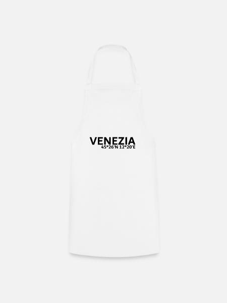 Venezia Koordinaten - Kochschürze - Weiß