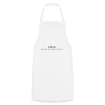 Cologne coordinates - Cooking Apron - white - Front - AI Model Male 185 dark (185cm)