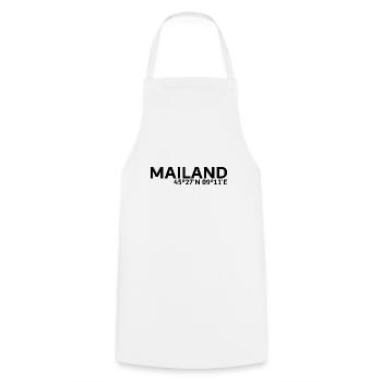 Coordonnées de Milan - Tablier de cuisine - blanc - Devant - AI Model Male 185 dark (185cm)