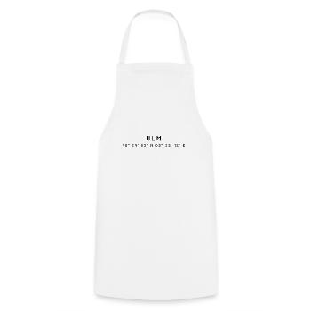 Ulm coordinates - Cooking Apron - white - Front - AI Model Male 185 dark (185cm)