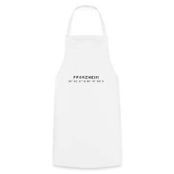 Coordonnées Pforzheim - Tablier de cuisine - blanc - Devant - AI Model Male 185 dark (185cm)