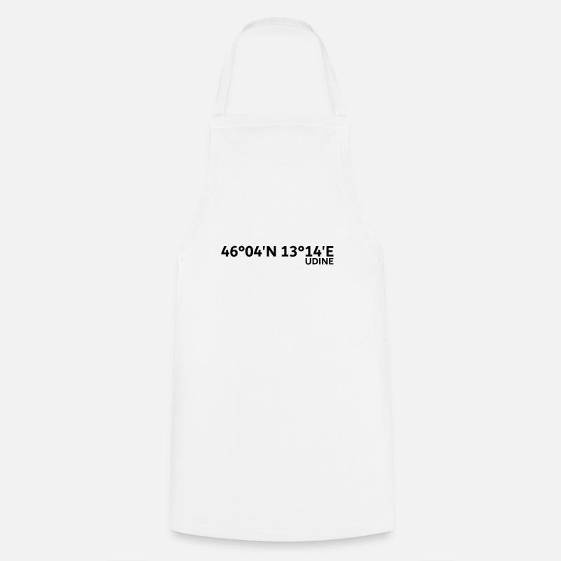Coordonnées d’Udine - Tablier de cuisine - blanc