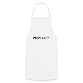 Chiapas Mexico Coordinates - Cooking Apron - white - Front - AI Model Male 185 dark (185cm)