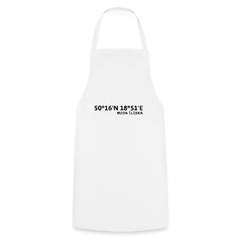 Coordonnées de Ruda Śląska - Tablier de cuisine - blanc - Devant - AI Model Male 185 dark (185cm)