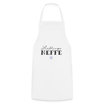 Lieblingsneffe/ bester Neffe / Geburt - Kochschürze - Weiß - Vorne - AI Model Male 185 dark (185cm)