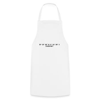 Coordonnées Staßfurt Saxe-Anhalt - Tablier de cuisine - blanc - Devant - AI Model Male 185 dark (185cm)
