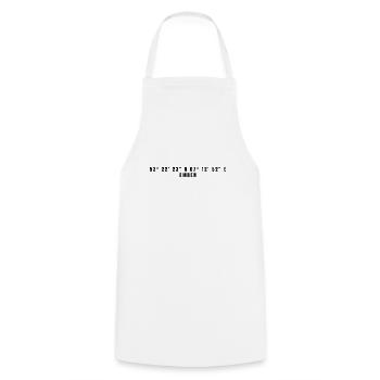 Coordonnées Emden, Basse-Saxe - Tablier de cuisine - blanc - Devant - AI Model Male 185 dark (185cm)