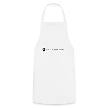 Córdoba coordinates - Cooking Apron - white - Front - AI Model Male 185 dark (185cm)