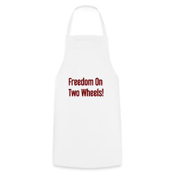 Freedom on Two Wheels - Cyclist Design - Cooking Apron - white - Front - AI Model Male 185 dark (185cm)