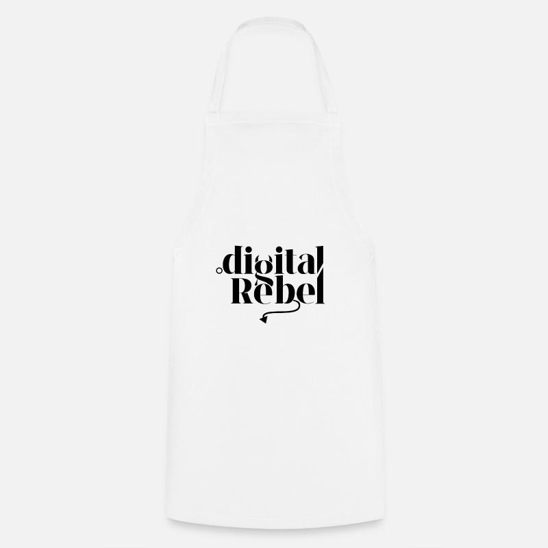 Rebelle numérique - Tablier de cuisine - blanc