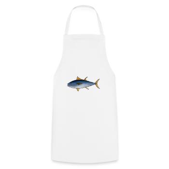 Tuna Fish Tuna - Cooking Apron - white - Front - AI Model Male 185 dark (185cm)