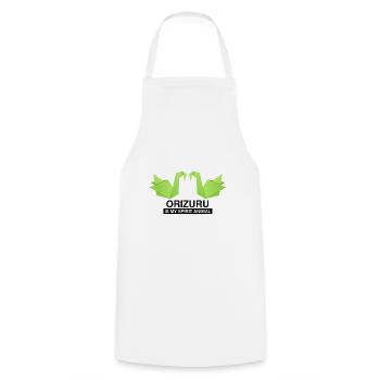 Conception d'origami japonais et origami kirigami - Tablier de cuisine - blanc - Devant - AI Model Male 185 dark (185cm)