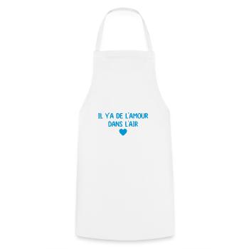 L’amour célébration fête de la Saint Valentin ! - Tablier de cuisine - blanc - Devant - AI Model Male 185 dark (185cm)
