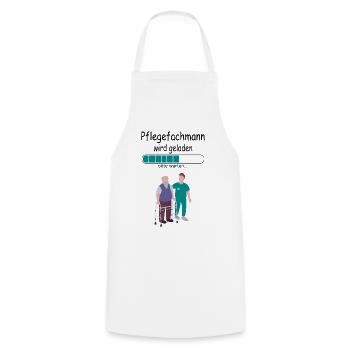Pflegefachmann Pflegefachkraft in Ausbildung - Kochschürze - Weiß - Vorne - AI Model Male 185 dark (185cm)