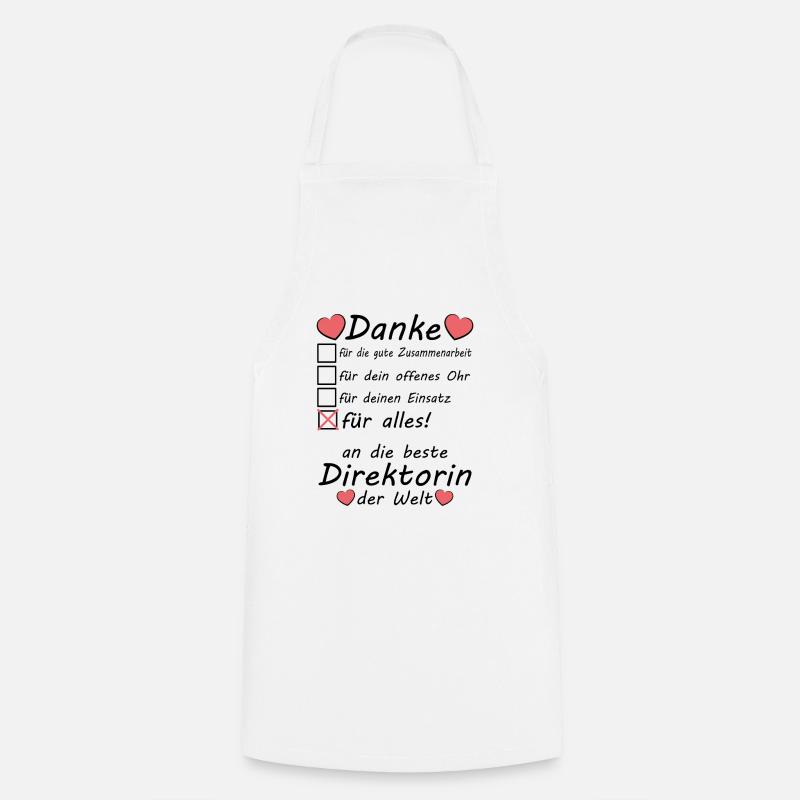 Beste Direktorin Schule Danke Abschiedsgeschenk - Kochschürze - Weiß