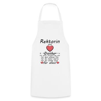 Danke an Rektorin Abschiedsgeschenk zum Abschied - Kochschürze - Weiß - Vorne - AI Model Male 185 dark (185cm)