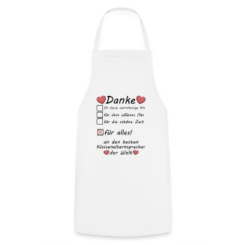 Klassenelternsprecher Dankeschön Danke Sagen - Kochschürze - Weiß - Vorne - AI Model Male 185 dark (185cm)