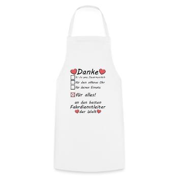 Beste Fahrdienstleiter Danke sagen zum Abschied - Kochschürze - Weiß - Vorne - AI Model Male 185 dark (185cm)