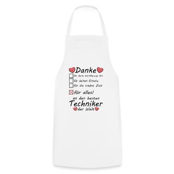 Beste Techniker Danke sagen zum Abschied Rente - Kochschürze - Weiß - Vorne - AI Model Male 185 dark (185cm)