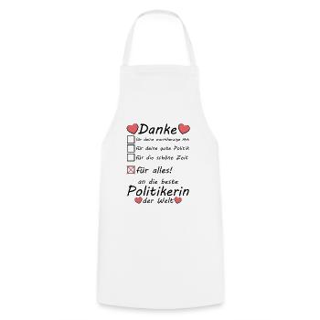 Beste Politikerin der Welt Danke sagen Abschied - Kochschürze - Weiß - Vorne - AI Model Male 185 dark (185cm)