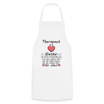 Gruppentherapie Therapeut Danke zum Abschied - Kochschürze - Weiß - Vorne - AI Model Male 185 dark (185cm)