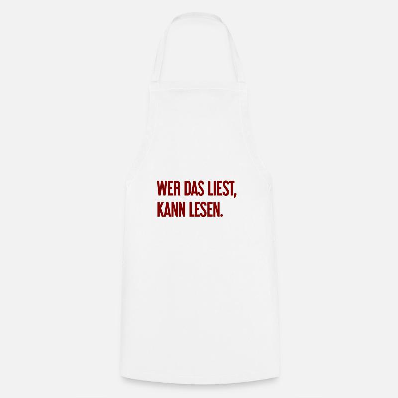 If you read this, you can read. - Cooking Apron - white