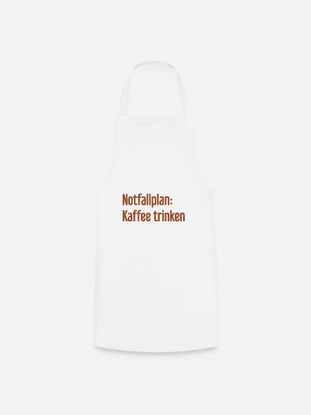 Kaffee-Notfallplan - Kochschürze - Weiß